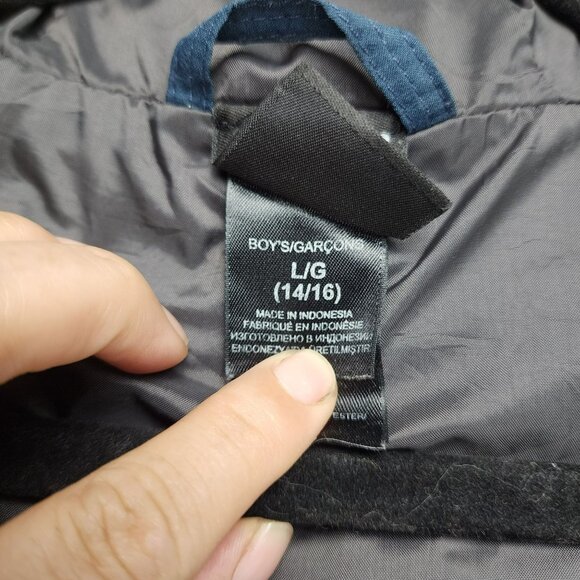 The North Face Jacket Boys Large Blue HyVent Hooded Nylon Gorpcore *Read* - Picture 3 of 13